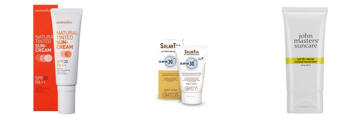 annemarie krem z filtrem SPF aromatica natural tinted sunscream 30 | Bema SolarTea | John Masters suncare