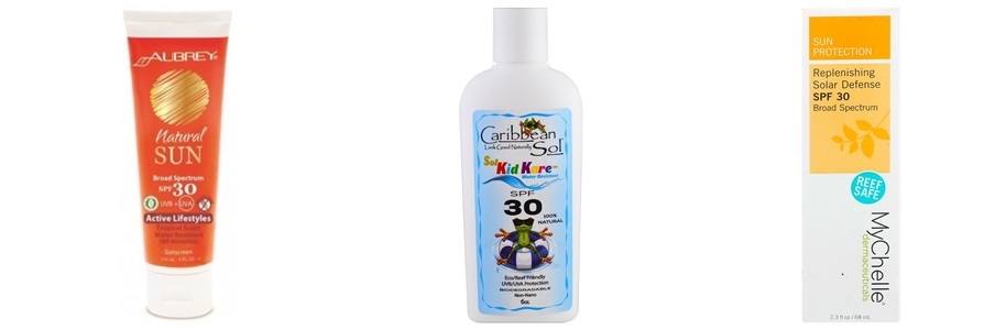 annemarie krem z filtrem SPF Aubrey natural sun | Caribbean sol kid care | MyChelle replenishing solar defense 30