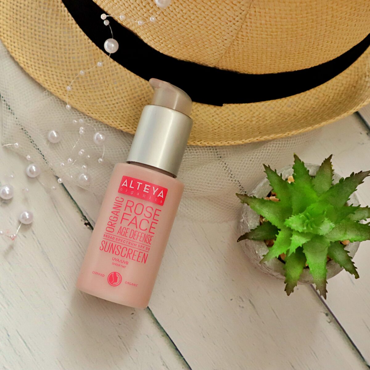 Alteya organics krem SPF 30 rose face age defense