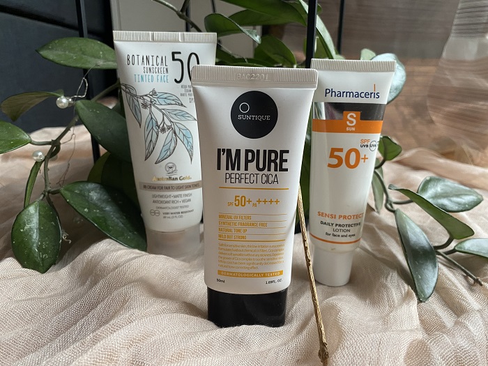 matowe kremy SPF 50: Australian Gold, Suntique, Pharmaceris